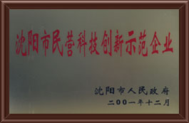 沈陽(yáng)市民營(yíng)科技創(chuàng)新示范企業(yè)